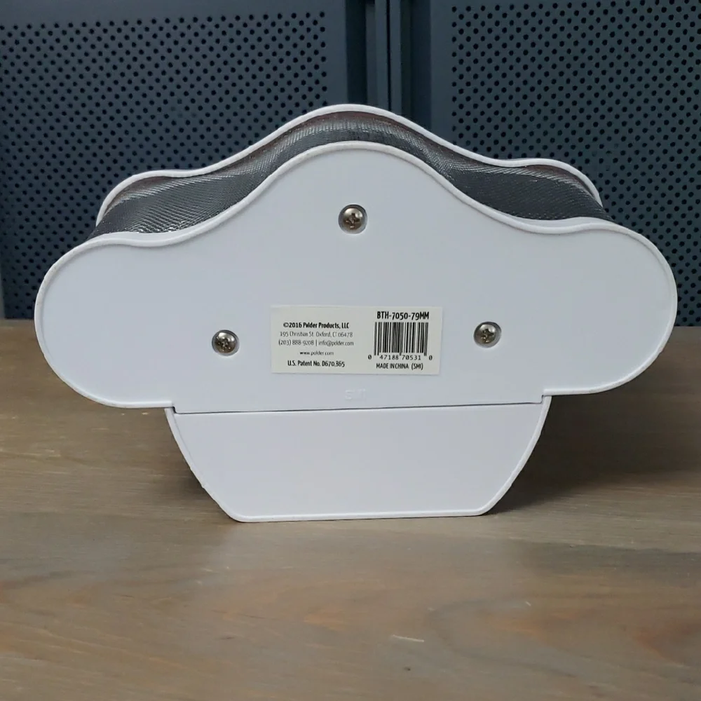 Polder White and Silver Hot Electric Styling Tools Storage Caddy